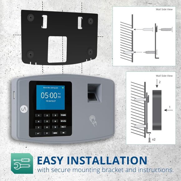 BN6000 Biometric Time Clock System for Small Business Cloud-Based Timecards - Picture 4 of 10